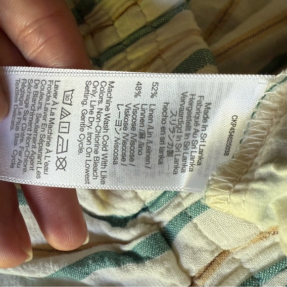 Madewell Striped Linen Shorts Relaxed Fit - Picture 6 of 6